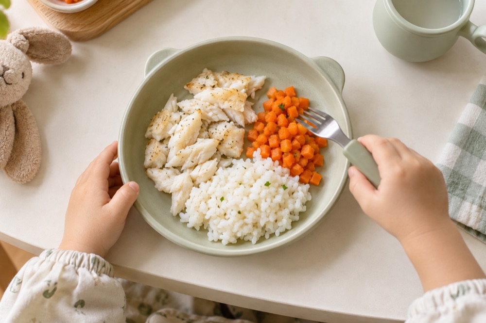 去刺熟鱼碎与软米饭