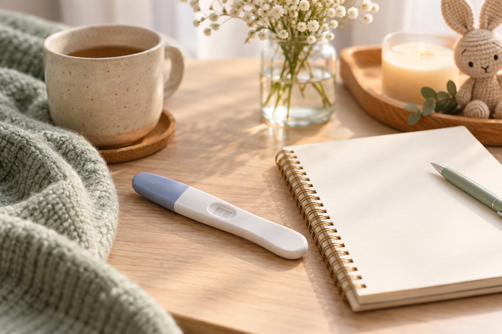 验孕用品与记录本